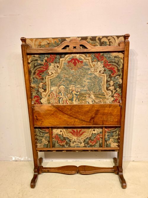 18TH CENTURY WALNUT AND NEEDLEWORK FIRE SCREEN - ADDITIONAL PHOTO 7
