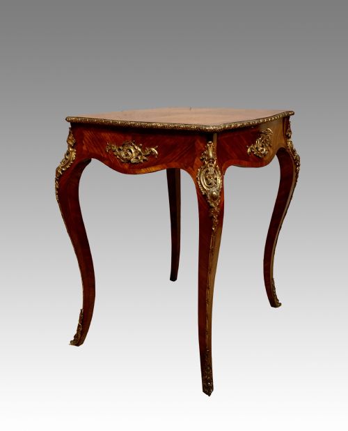 antique french kingwood writing table - CATEGORY: ANTIQUE TABLES - DATED 1850