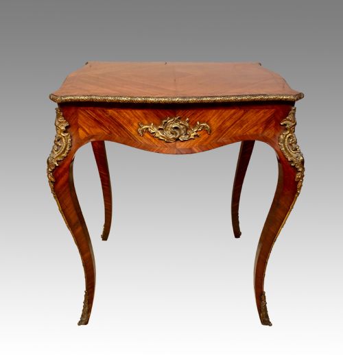 ANTIQUE FRENCH KINGWOOD WRITING TABLE - ADDITIONAL PHOTO 3
