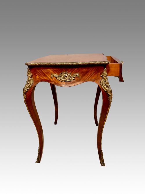 ANTIQUE FRENCH KINGWOOD WRITING TABLE - ADDITIONAL PHOTO 5
