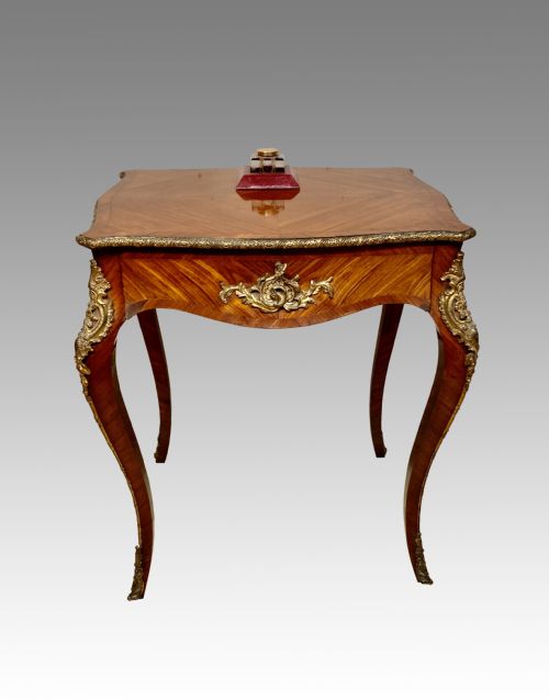 ANTIQUE FRENCH KINGWOOD WRITING TABLE - ADDITIONAL PHOTO 8