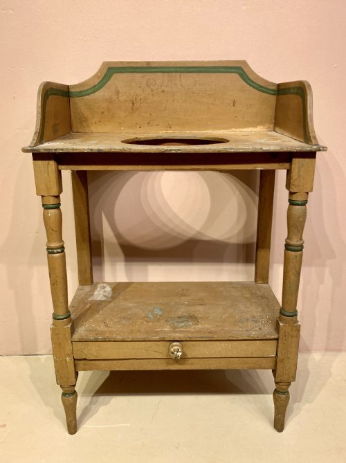 georgian painted pine washstand - CATEGORY: ANTIQUE FURNITURE - DATED GEORGIAN