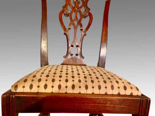 SET OF TEN CHIPPENDALE MAHOGANY DINING CHAIRS - ADDITIONAL PHOTO 5
