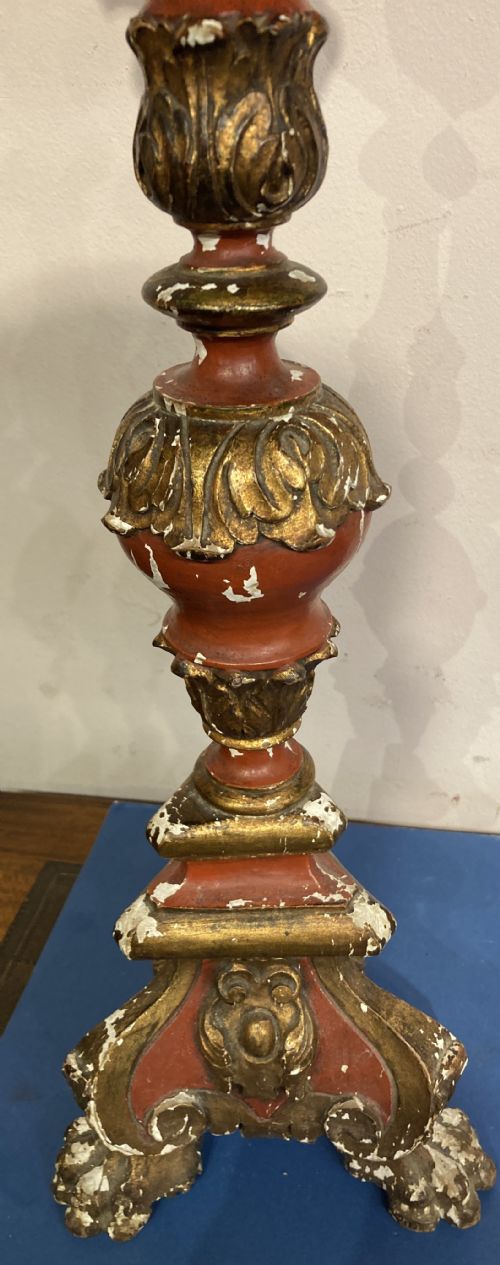 PAIR OF VENETIAN PAINTED LAMPS - ADDITIONAL PHOTO 2
