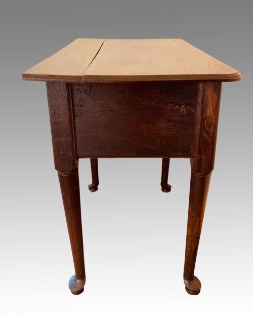 GEORGIAN CABRIOLE LEG OAK LOWBOY - ADDITIONAL PHOTO 2