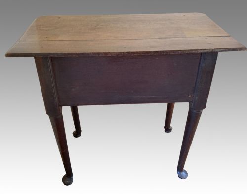 GEORGIAN CABRIOLE LEG OAK LOWBOY - ADDITIONAL PHOTO 3