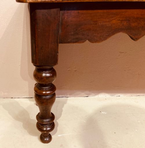 VICTORIAN MAHOGANY HALL BENCH - ADDITIONAL PHOTO 2
