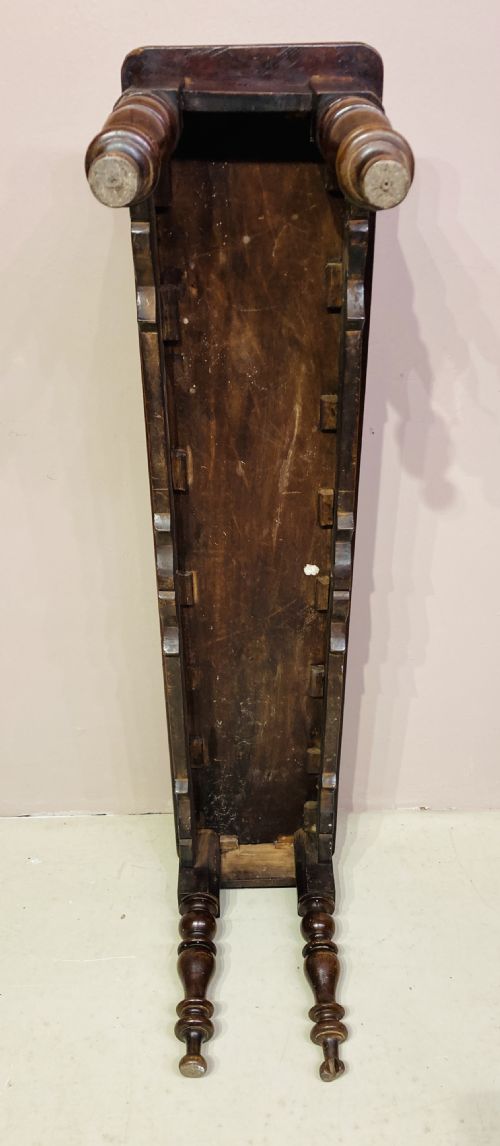 VICTORIAN MAHOGANY HALL BENCH - ADDITIONAL PHOTO 4