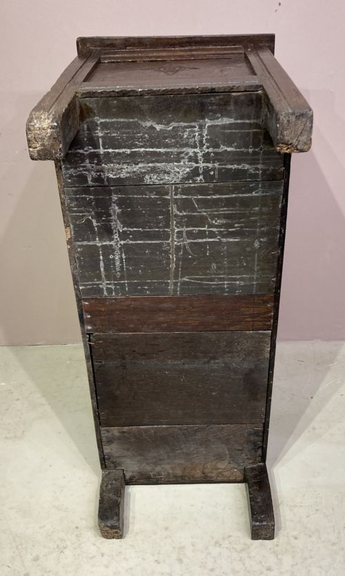 CHARLES I CARVED OAK COFFER - ADDITIONAL PHOTO 5