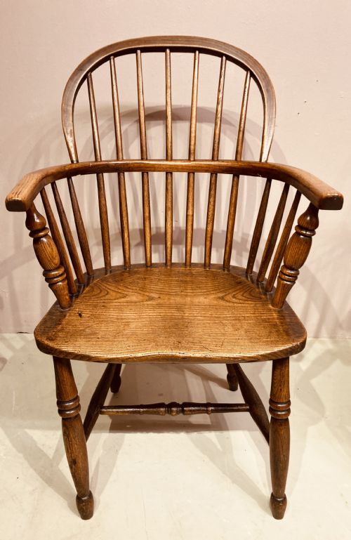 MATCHED PAIR OF ASH AND ELM COUNTRY ARMCHAIRS - ADDITIONAL PHOTO 1