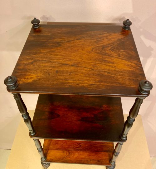 SMALL WILLIAM IV ROSEWOOD THREE TIER WHATNOT - ADDITIONAL PHOTO 2