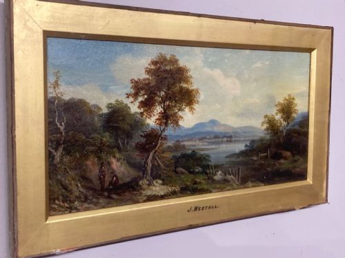 PAIR OF VICTORIAN OIL PAINTINGS BY JOHN WESTALL - ADDITIONAL PHOTO 3
