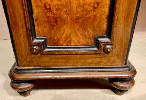 VICTORIAN BURR WALNUT PEDESTAL DESK - ADDITIONAL PHOTO 6