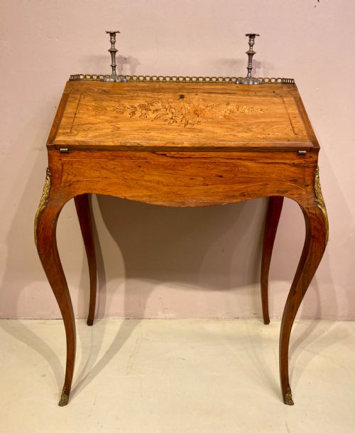 ANTIQUE ROSEWOOD LADIES WRITING DESK - ADDITIONAL PHOTO 1
