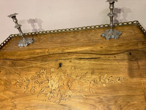 ANTIQUE ROSEWOOD LADIES WRITING DESK - ADDITIONAL PHOTO 2