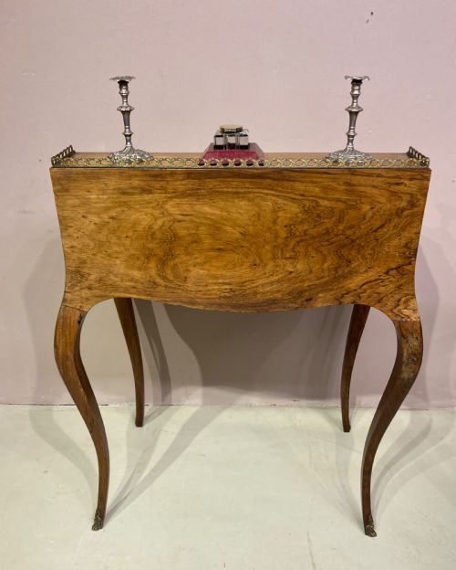 ANTIQUE ROSEWOOD LADIES WRITING DESK - ADDITIONAL PHOTO 3