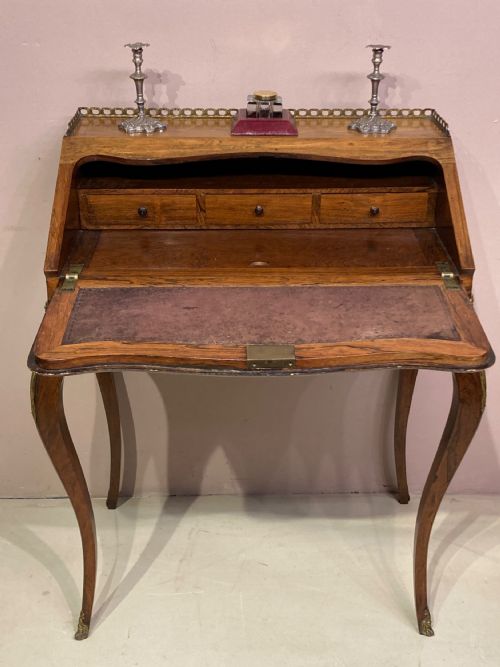 ANTIQUE ROSEWOOD LADIES WRITING DESK - ADDITIONAL PHOTO 4
