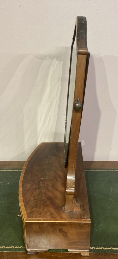 GEORGIAN MAHOGANY SHIELD SHAPED DRESSING TABLE MIRROR - ADDITIONAL PHOTO 3