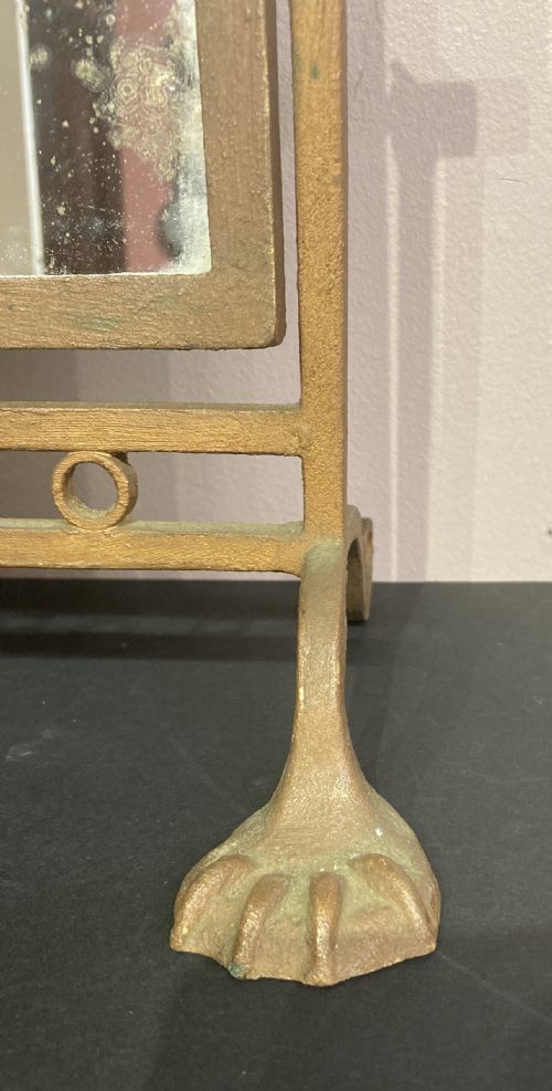 ANTIQUE GILDED METAL DRESSING TABLE MIRROR - ADDITIONAL PHOTO 1