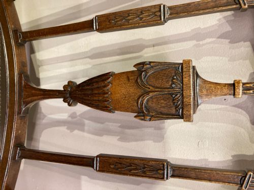 SET OF 6 CARVED HEPPLEWHITE MAHOGANY DINING CHAIRS - ADDITIONAL PHOTO 2