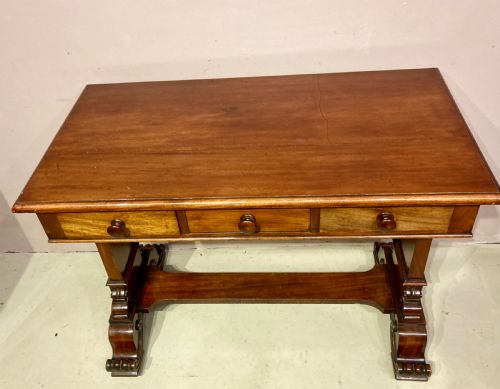 SMALL VICTORIAN MAHOGANY WRITINGSIDE TABLE - ADDITIONAL PHOTO 6