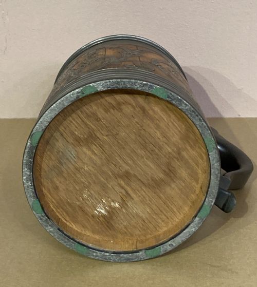 SWEDISH COMMEMORATIVE OAK AND PEWTER DAUBENKRUG TANKARD - ADDITIONAL PHOTO 8