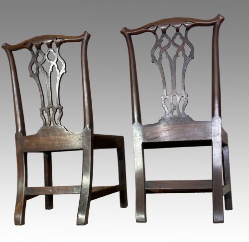 PAIR OF CHIPPENDALE MAHOGANY SIDE CHAIRS - ADDITIONAL PHOTO 5