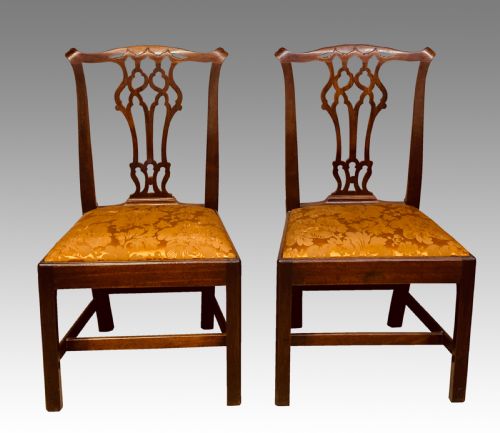 PAIR OF CHIPPENDALE MAHOGANY SIDE CHAIRS - ADDITIONAL PHOTO 10