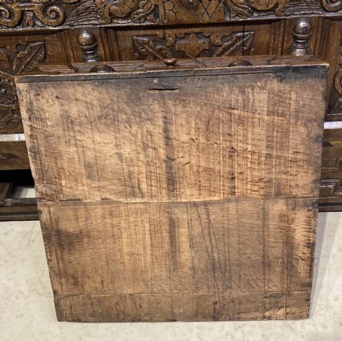 CHARLES II CARVED OAK MULE CHEST - ADDITIONAL PHOTO 1