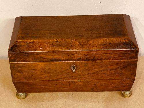 REGENCY ROSEWOOD TEA CADDY - ADDITIONAL PHOTO 1