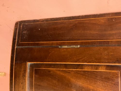 GEORGIAN MAHOGANY BOW FRONTED MAHOGANY HANGING CORNER CUPBOARD - ADDITIONAL PHOTO 2