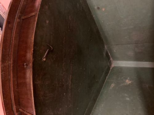 GEORGIAN MAHOGANY BOW FRONTED MAHOGANY HANGING CORNER CUPBOARD - ADDITIONAL PHOTO 4