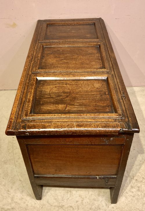 CHARLES I CARVED OAK COFFER - ADDITIONAL PHOTO 7