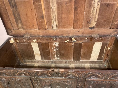 CHARLES I ARCADED FRONT COFFER - ADDITIONAL PHOTO 4