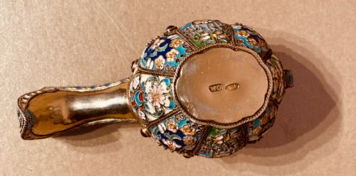 RUSSIAN SILVER GILT AND ENAMEL KOVSCH - ADDITIONAL PHOTO 6