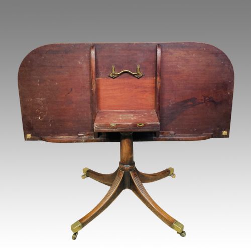 GEORGIAN TWIN PEDESTAL MAHOGANY DINING TABLE - ADDITIONAL PHOTO 1