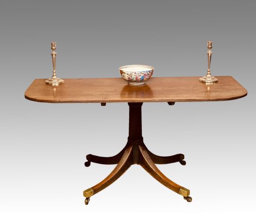 GEORGIAN TWIN PEDESTAL MAHOGANY DINING TABLE - ADDITIONAL PHOTO 4