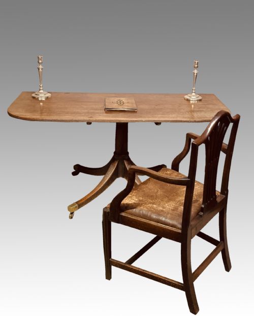GEORGIAN TWIN PEDESTAL MAHOGANY DINING TABLE - ADDITIONAL PHOTO 6