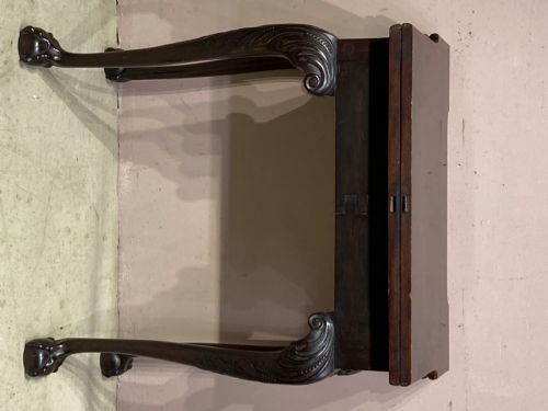 ANTIQUE IRISH MAHOGANY TEA TABLE - ADDITIONAL PHOTO 3
