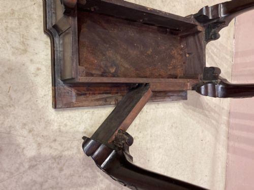 ANTIQUE IRISH MAHOGANY TEA TABLE - ADDITIONAL PHOTO 5