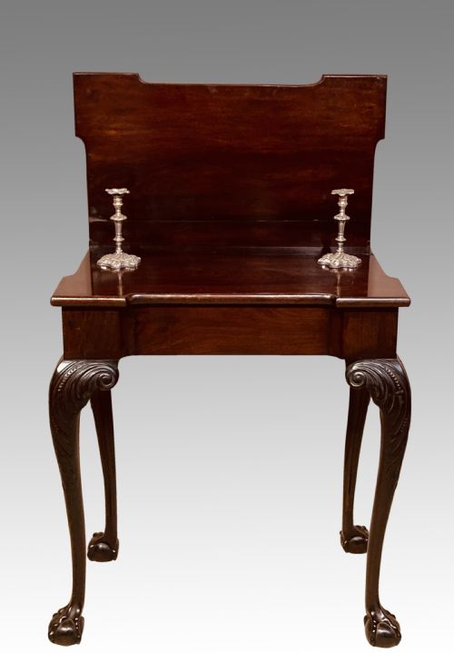 ANTIQUE IRISH MAHOGANY TEA TABLE - ADDITIONAL PHOTO 8