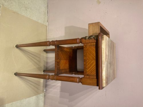 ANTIQUE SATINWOOD AND PARQUETRY LAMP TABLE - ADDITIONAL PHOTO 2