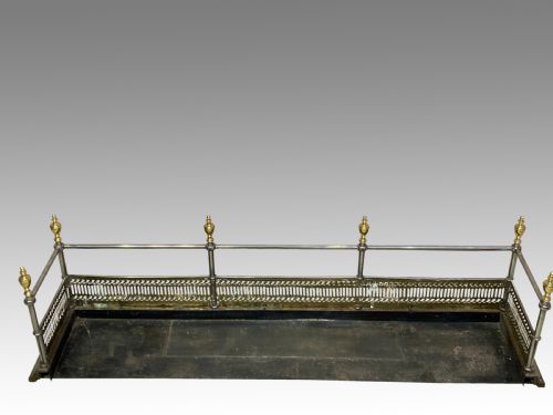 ANTIQUE STEEL AND BRASS FENDER - ADDITIONAL PHOTO 6