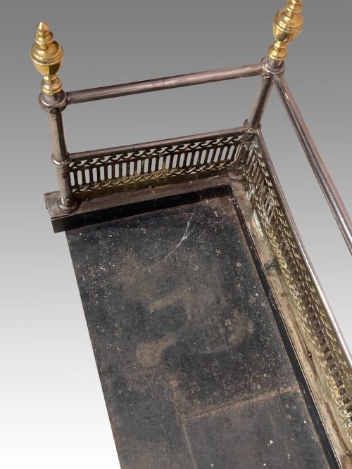 ANTIQUE STEEL AND BRASS FENDER - ADDITIONAL PHOTO 7