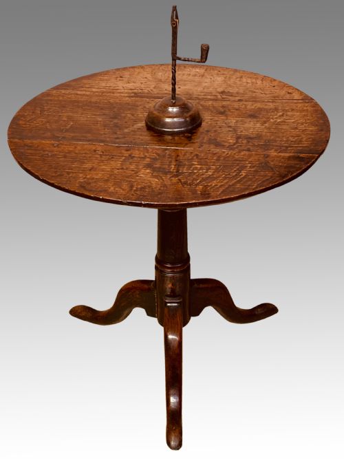 GEORGIAN WELSH OAK TRIPOD TABLE - ADDITIONAL PHOTO 4