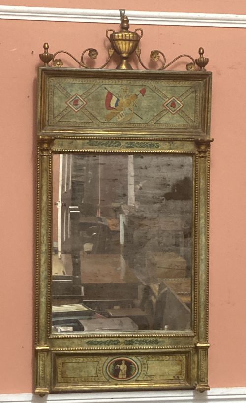 FRENCH PAINTED AND GILDED PIER MIRROR - ADDITIONAL PHOTO 7