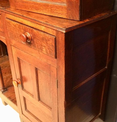 GEORGIAN WELSH OAK KITCHEN DRESSER - ADDITIONAL PHOTO 2