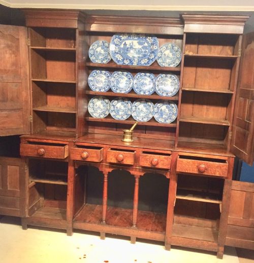 GEORGIAN WELSH OAK KITCHEN DRESSER - ADDITIONAL PHOTO 3
