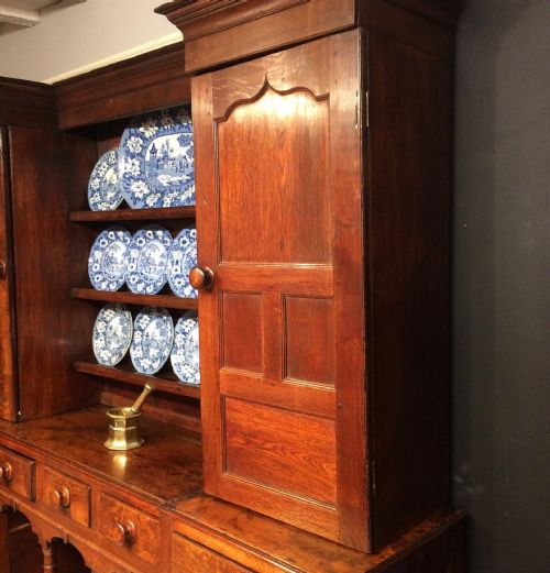 GEORGIAN WELSH OAK KITCHEN DRESSER - ADDITIONAL PHOTO 5