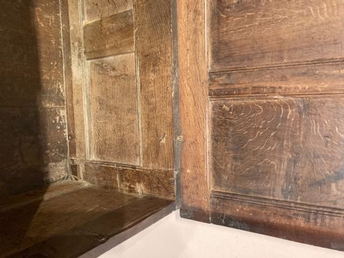 SMALL CHARLES I OAK COFFER - ADDITIONAL PHOTO 7